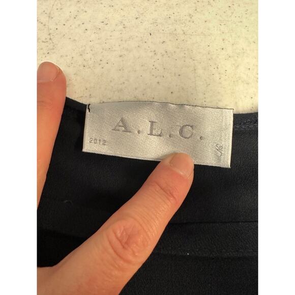 ALC dress long sleeve sz 8 Navy 100% Viscose USA 2012 Womens D5 - Picture 7 of 7